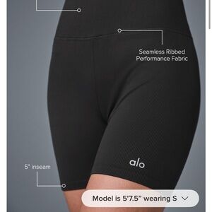 ALO Yoga Black Biker Shorts